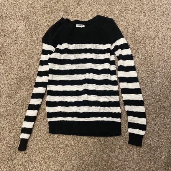 Old Navy Sweaters - black & white striped sweater